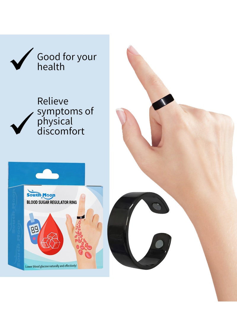 South Moon Blood Sugar Regulator Ring | Magnetic Wellness Ring for Glucose Balance – خاتم تنظيم سكر الدم جنوب مون