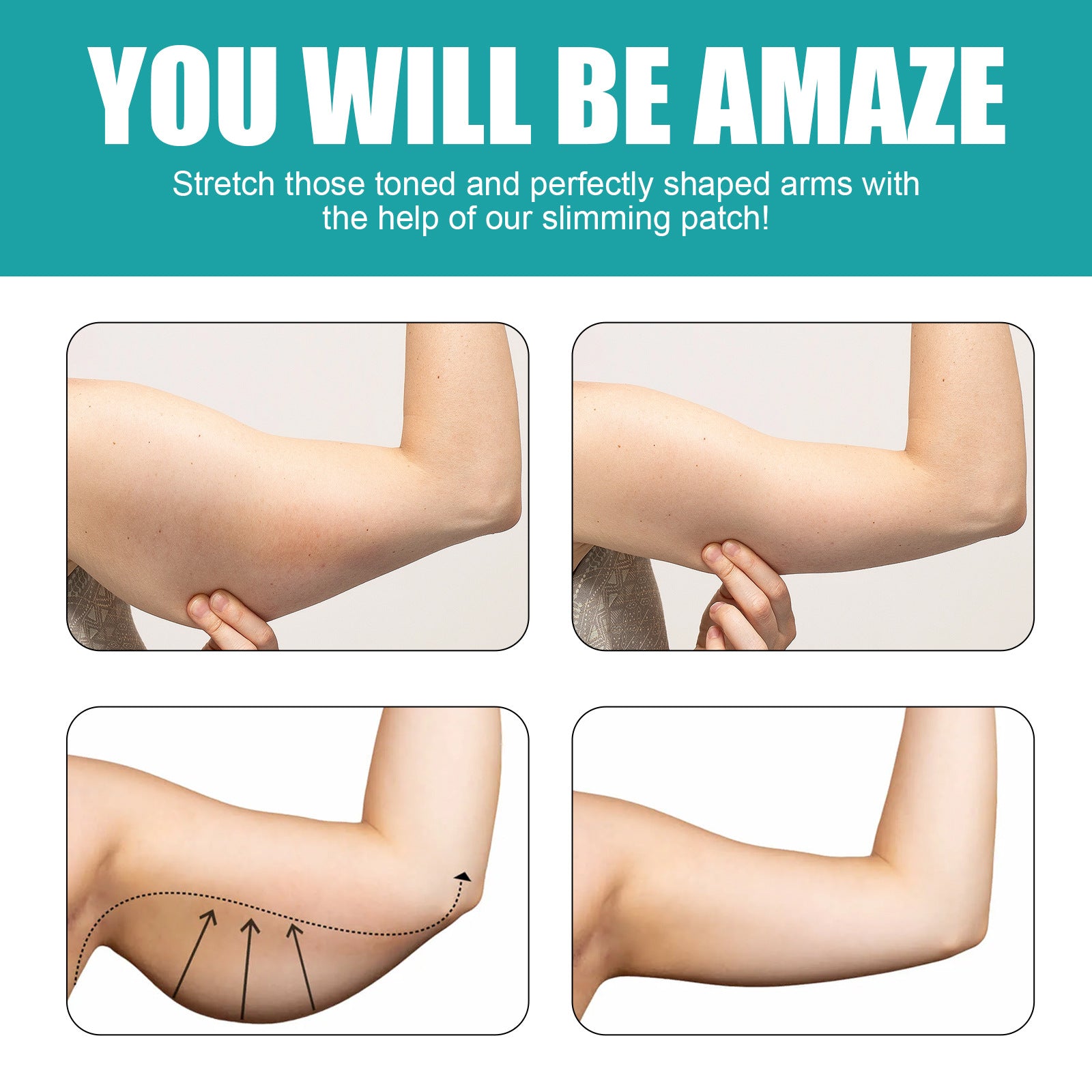 Thin Arm Patch – Herbal Weight Loss & Fat Burning Stickers (12 pcs) | Slimming & Cellulite Removal | لصقات تنحيف الأعشاب الطبيعية